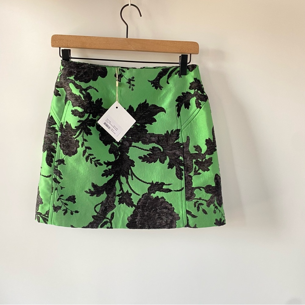 NWT Baum Und Pferdgarten Sagira Green Black Flower Skirt SZ 34/XS/4
